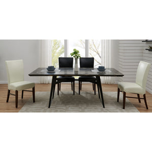 Milton Bonded Leather Dining Chair Set of 2 - Stylish Parsons Accent Chairs for Modern Interiors