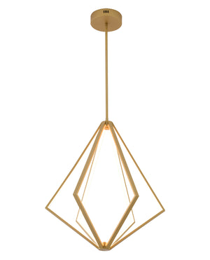 Bethel Gold LED Chandelier - Elegant Metal Frame with Adjustable Rod for Perfect Ceiling Heights