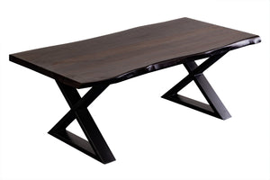 Porter Designs Manzanita Live Edge Solid Acacia Wood Natural Coffee Table Gray 05-196-02-4830X-KIT