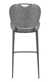 English Elm EE2868 100% Polyurethane, Plywood, Steel Modern Commercial Grade Bar Chair Vintage Gray, Black 100% Polyurethane, Plywood, Steel