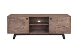 Porter Designs Fish Solid Wood Transitional TV Stand Gray 06-215-10-5551