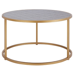 Anza Faux Shagreen Nesting Coffee Table Set of 2 Chronicle Gray