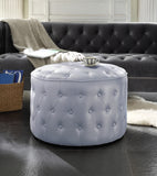 Marley Silver Ottoman