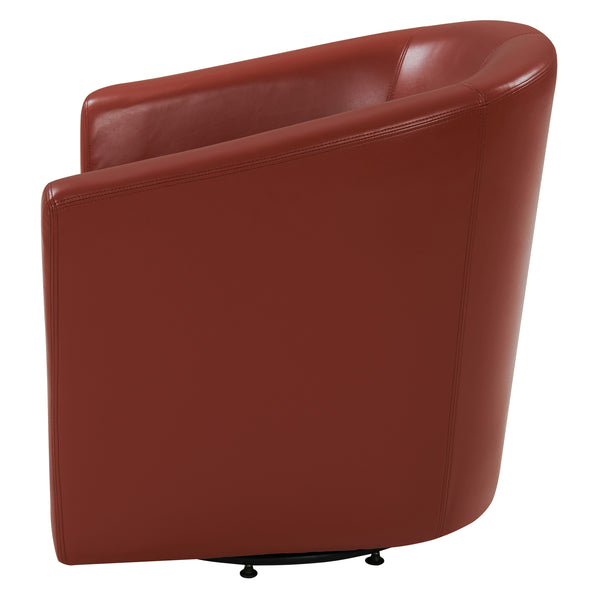 Hayden Bonded Leather Swivel Tub Chair - Luxurious Design with Sturdy Frame for Ultimate Comfort