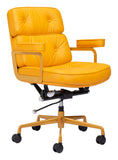 Zuo Modern Smiths 100% Polyurethane, Plywood, Steel, Aluminum Alloy Modern Commercial Grade Office Chair Yellow 100% Polyurethane, Plywood, Steel, Aluminum Alloy