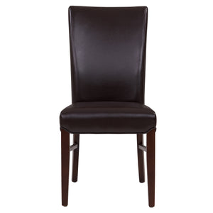Milton Bonded Leather Dining Chair Set of 2 - Stylish Parsons Accent Chairs for Modern Interiors