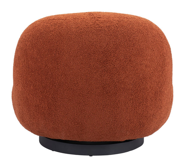 Zuo Modern Myanmar 100% Polyester, Plywood, Steel Modern Commercial Grade Accent Chair Burnt Orange, Black 100% Polyester, Plywood, Steel