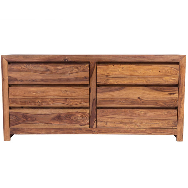 Porter Designs Urban Solid Sheesham Wood Contemporary Dresser Natural 04-117-01-1427