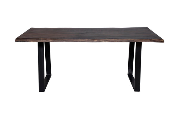 Porter Designs Manzanita Live Edge Solid Acacia Wood Natural Dining Table Gray 07-196-01-DT82MT-KIT