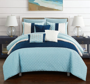 Osnat Blue King 10pc Comforter Set