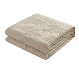 Rhapsody Beige King 3pc Quilt Set