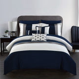 Ayelet Navy King 10pc Comforter Set