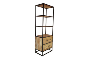 Porter Designs Delancy Solid Wood Industrial Bookcase Brown 09-116-28-3264