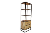 Delancy Solid Wood Industrial Bookcase