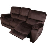 Porter Designs Ramsey Microfiber Transitional Reclining Sofa Brown 03-112C-01-6012