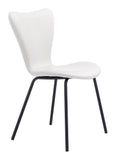 Zuo Modern Torlo 100% Polyurethane, Steel, Plywood Modern Commercial Grade Dining Chair Set - Set of 2 White 100% Polyurethane, Steel, Plywood