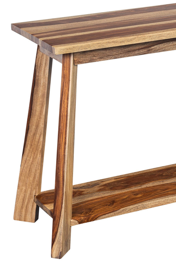 Porter Designs Kalispell Solid Sheesham Wood Natural Console Table Natural 05-116-10-PDU125