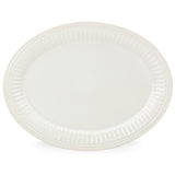 French Perle Groove White™ 16" Oval Serving Platter - Set of 2