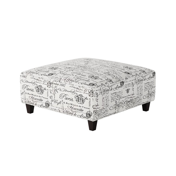 Fusion 109-C Transitional Cocktail Ottoman 109-C Francaise Ebony 38" Square Cocktail Ottoman