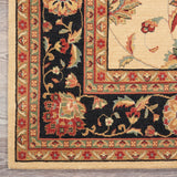 Nourison Living Treasures LI04 Persian Machine Made Loomed Indoor only Area Rug Ivory/Black 8'3" x 11'3" 99446677303