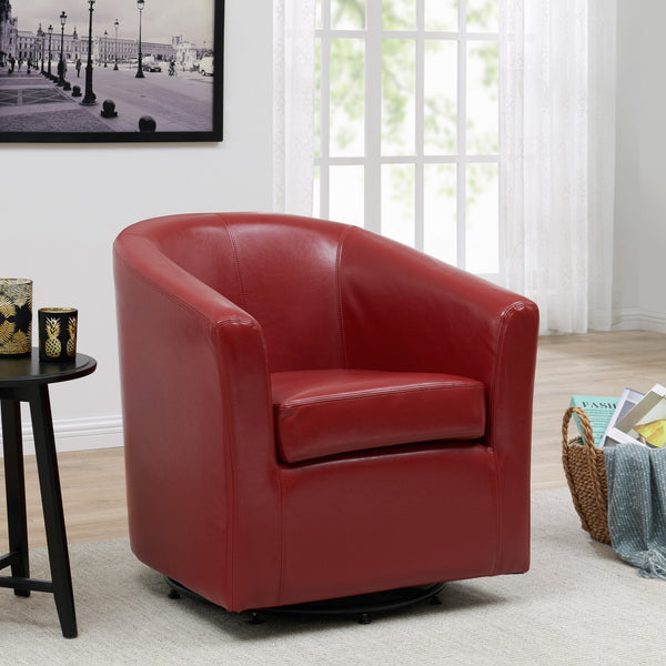 Hayden Bonded Leather Swivel Tub Chair – Luxurious 360° Design, Durable Construction, Fully Assembled