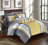 Clayton Yellow Queen 10pc Comforter Set