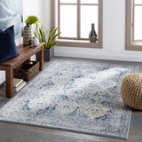 Jolie JLO-2312 Traditional Polypropylene, Polyester Rug JLO2312-912 Medium Gray, Tan, Light Gray, Ivory, Charcoal, Dark Blue, Black 90% Polypropylene, 10% Polyester 9' x 12'