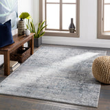 Jolie JLO-2313 Traditional Polypropylene, Polyester Rug JLO2313-912 Medium Gray, Light Gray, Ivory, Charcoal, Dark Blue, Black 90% Polypropylene, 10% Polyester 9' x 12'