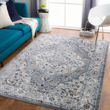 Jolie JLO-2319 Traditional Polypropylene, Polyester Rug JLO2319-912 Light Gray, Medium Gray, Silver Gray, Ivory, Charcoal, Black, Tan, Beige, Navy 90% Polypropylene, 10% Polyester 9' x 12'