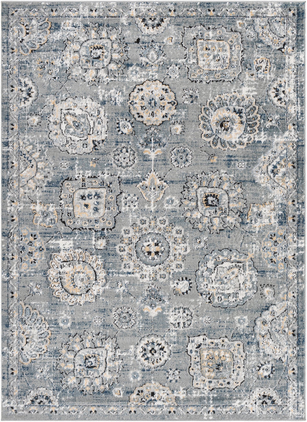 Jolie JLO-2323 Traditional Polypropylene, Polyester Rug JLO2323-912 Medium Gray, Light Gray, Silver Gray, Charcoal, Beige, Black, Navy, Ivory, Tan 90% Polypropylene, 10% Polyester 9' x 12'