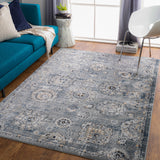 Jolie JLO-2323 Traditional Polypropylene, Polyester Rug JLO2323-912 Medium Gray, Light Gray, Silver Gray, Charcoal, Beige, Black, Navy, Ivory, Tan 90% Polypropylene, 10% Polyester 9' x 12'