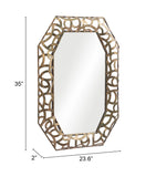 Zuo Modern Kin Steel, MDF, Glass Modern Commercial Grade Mirror Antique Gold Steel, MDF, Glass