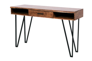 Porter Designs Banff Solid Acacia Wood Modern Desk Brown 10-190-05-1101