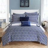 Trace Navy Queen 9pc Comforter set