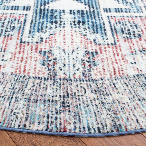 Journey 148 Transitional Power Loomed 100% Polyamide Rug Pink / Blue