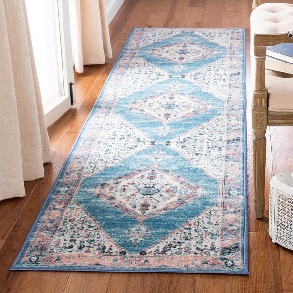 Journey 149 Transitional Power Loomed 100% Polyamide Rug Ivory / Blue
