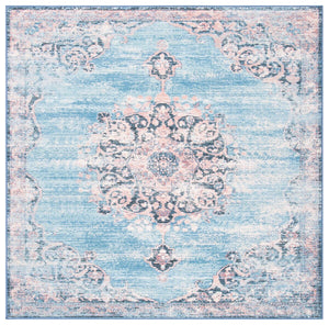 Journey 152 Transitional Power Loomed 100% Polyamide Rug Turquoise / Pink