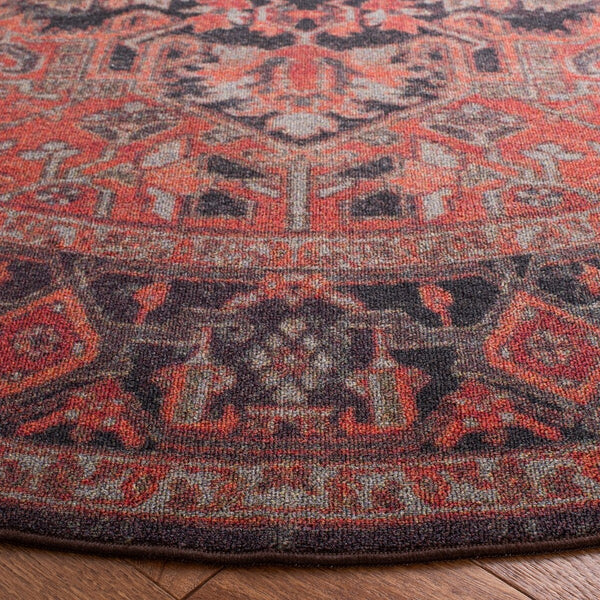 Journey 153 Transitional Power Loomed 100% Polyamide Rug Navy / Red