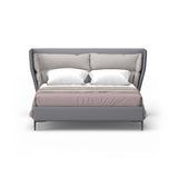 VIG Furniture Modrest Jolene - Eastern King Dark & Light Grey Leatherette Bed VGBBMA2013K-GRY-BED-EK