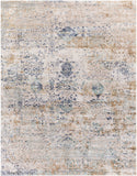 Jordan JOR-2300 Traditional Viscose Rug JOR2300-810 Dark Blue, Teal, Dark Brown, Taupe 100% Viscose 8' x 10'