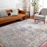 Jordan JOR-2300 Traditional Viscose Rug JOR2300-81012 Dark Blue, Teal, Dark Brown, Taupe 100% Viscose 8'10" x 12'