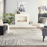 Nourison Rustic Textures RUS17 Painterly Machine Made Power-loomed Indoor Area Rug Ivory/Grey 9'3" x 12'9" 99446814968
