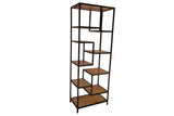 Porter Designs Delancy Solid Wood Industrial Bookcase Brown 09-116-28-3263