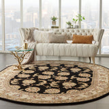 Nourison Nourison 2000 2022 Persian Handmade Tufted Indoor Area Rug Black 7'6" x 9'6" OVAL 99446720733