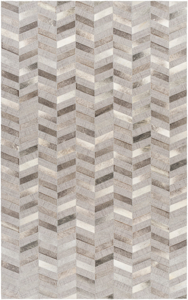 Jardin JRD-2302 Modern Wool, Leather Rug JRD2302-912 Taupe, Camel, Ivory, Light Gray, Dark Brown 60% Wool, 40% Leather 9' x 12'