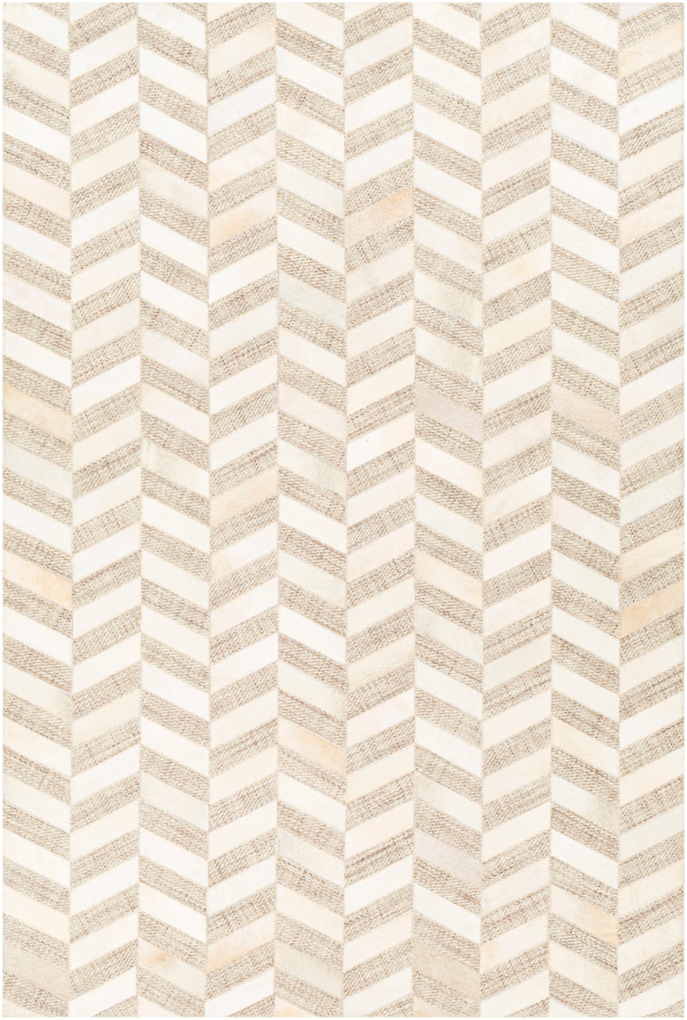 Jardin JRD-2304 Modern Wool, Leather Rug JRD2304-912 Light Gray, Beige, Ivory, Taupe, Dark Brown 60% Wool, 40% Leather 9' x 12'
