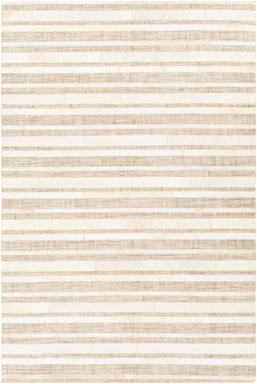 Jardin JRD-2306 Modern Wool, Leather Rug JRD2306-912 Light Gray, Beige, Ivory, Taupe, Dark Brown 60% Wool, 40% Leather 9' x 12'