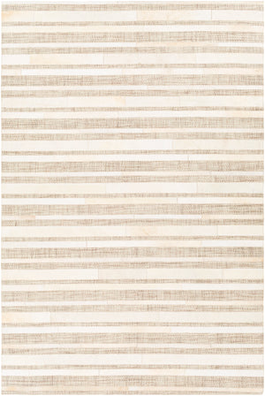 Jardin JRD-2306 Modern Wool, Leather Rug JRD2306-912 Light Gray, Beige, Ivory, Taupe, Dark Brown 60% Wool, 40% Leather 9' x 12'