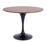 Allie 39" Round Table Dark Walnut