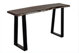 Porter Designs Manzanita Live Edge Solid Sheesham Wood Natural Console Table Gray 05-196-10-5830T-KIT